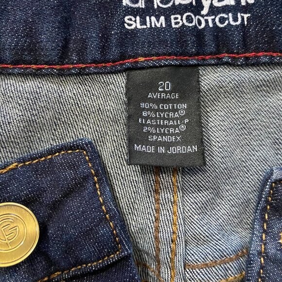 Lane Bryant SZ 20 Average Women's Slim Bootcut Genius Fit Dark Blue Jeans - Picture 11 of 13